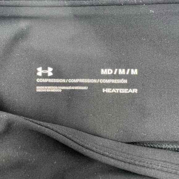 UNDER ARMOUR Medium Black Heat Gear Compression Ankle Leggings Diamond Cutout UA - Picture 6 of 7